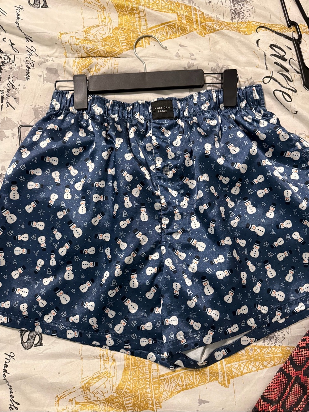 American Eagle Outfitters Teal Satin-Like Men’s Hybrid Shorts